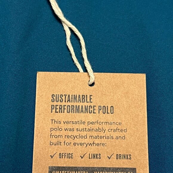 Mantra Polo Shirt Large Long Sleeve Pacific Blue Catalyst Performance Golf NEW - Picture 8 of 12